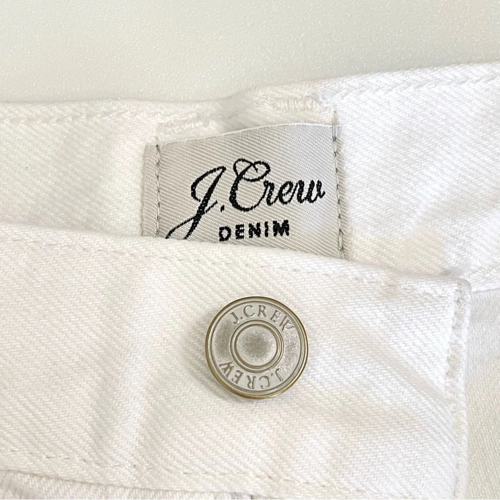 NWT J. Crew Slouchy Boyfriend Jean White 26 Petite